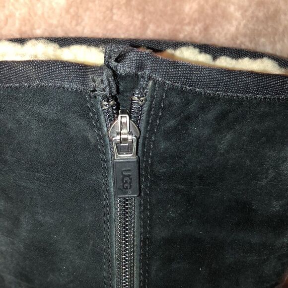 UGG 6 Tall Black Suede Boots - Picture 10 of 13